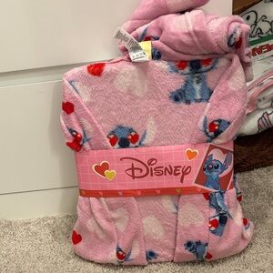 Disney Pink and Blue Lilo and Stitch Throw Blanket